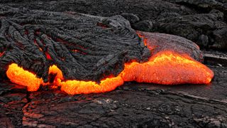 Lava from Hawaii volcano eruption.