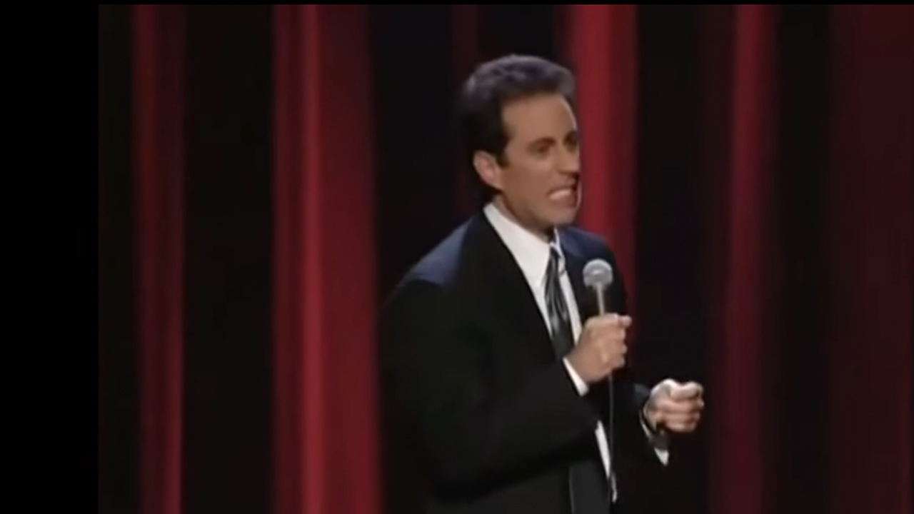 Jerry Seinfeld performing standup