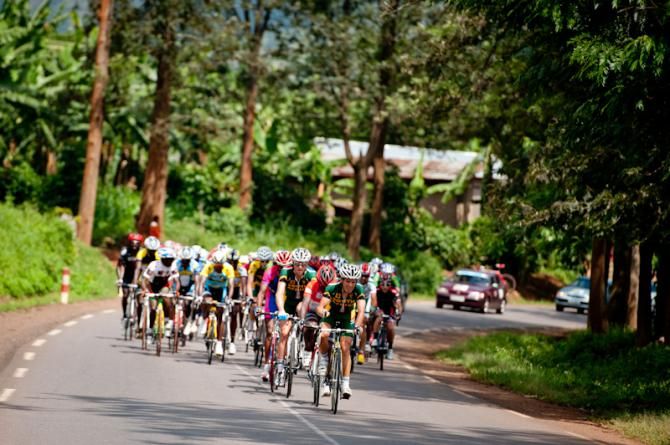 The main group at Tour of Rwanda stage 8