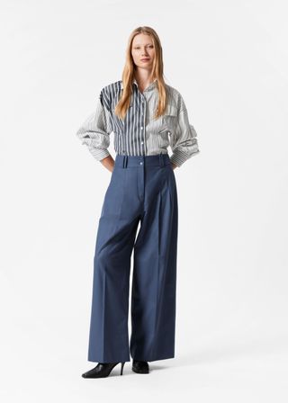 Pleated Wool Trousers