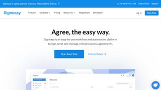 Signeasy website screenshot