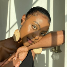 Woman with clear skin.