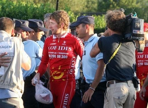 Angered: Wiggins was understandably upset when French police