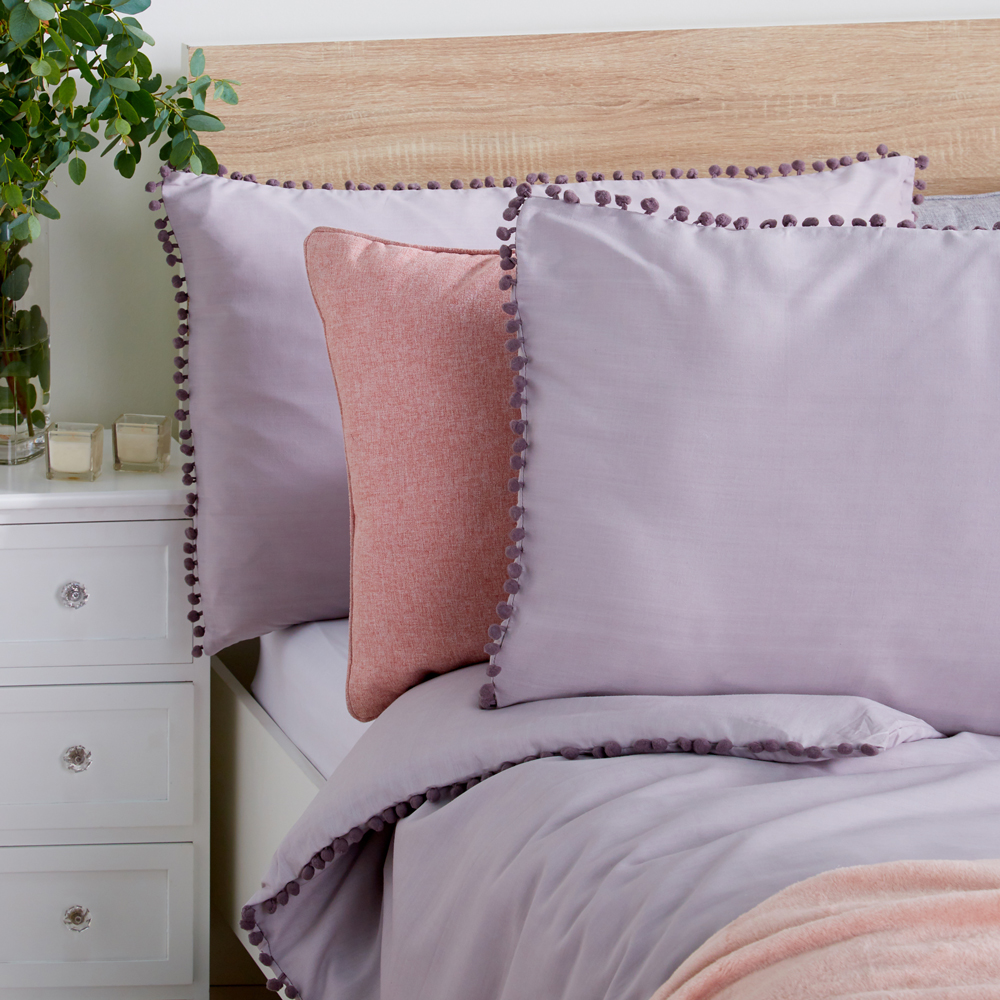 pom pom trim single bedset