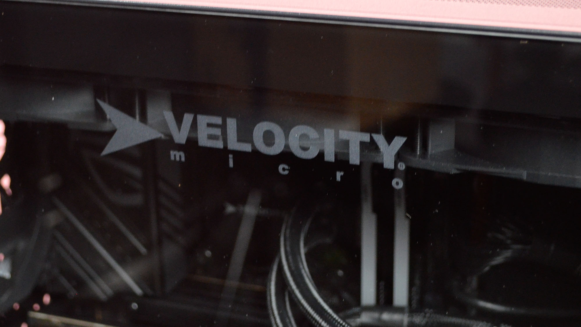 A Velocity Micro Raptor Z95 PC on a desk