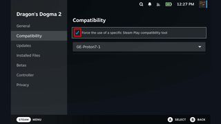Dragon's Dogma 2 on Steam Deck: Check the Compatibility box.
