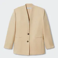 Gold suit blazer, was £89.99 now £69.99 | Mango