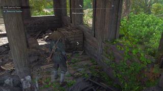 Assassin's Creed Shadows Makinoodera Temple Lost Page next to crate in wooden hut