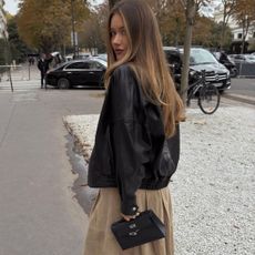 @lovisabarkman wears a Nour Hammour jacket