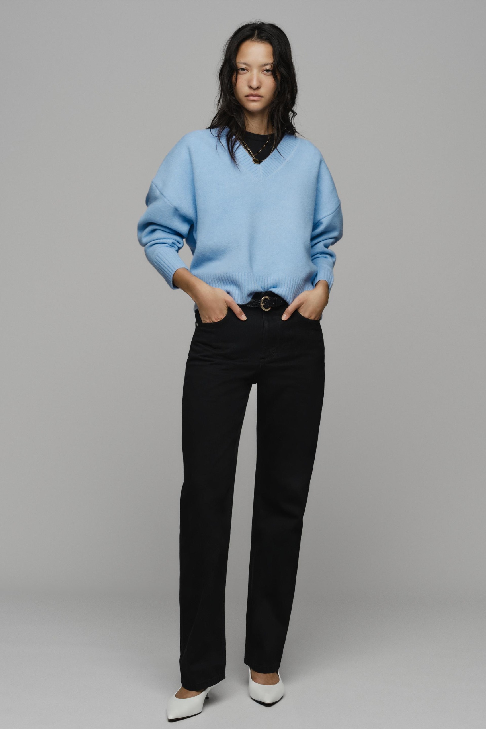 Soft-Knit Jumper - Pastel Blue - Xs
