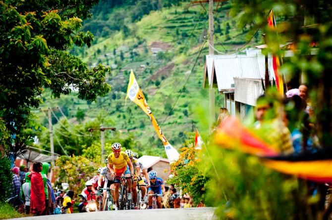 At a mountain stage in Tour de Singkarak 2012 (Indonesia)