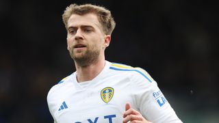  Patrick Bamford of Leeds United in action ahead of the Norwich vs Leeds EFL Championship playoff match