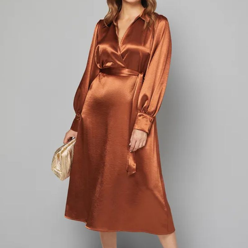 Wallis satin midi dress