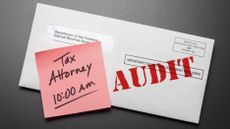 tax audit letter with reminder note to call tax attorney at 10am