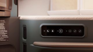 Cathay Pacific Aria Suites seat controls