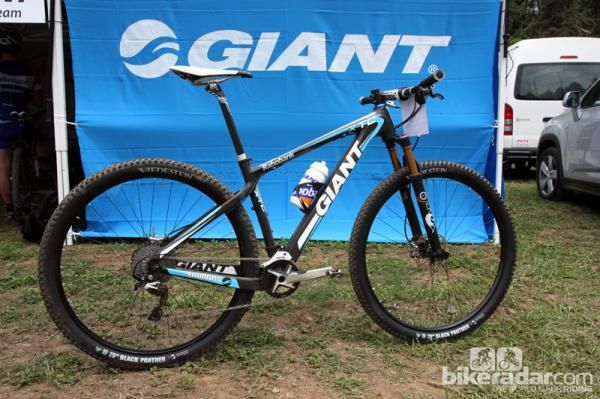 Carbon Shimano tubular wheels on Adam 
