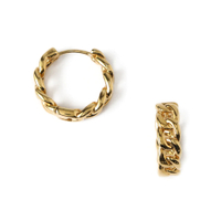 Gold Chain Huggie Hoop Earrings, £18 | Orelia
