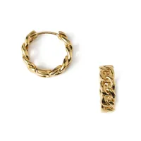 Gold Chain Huggie Hoop Earrings, £18 | Orelia