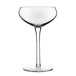 An empty Libbey Signature Kentfield Coupe Cocktail Glass on a white background