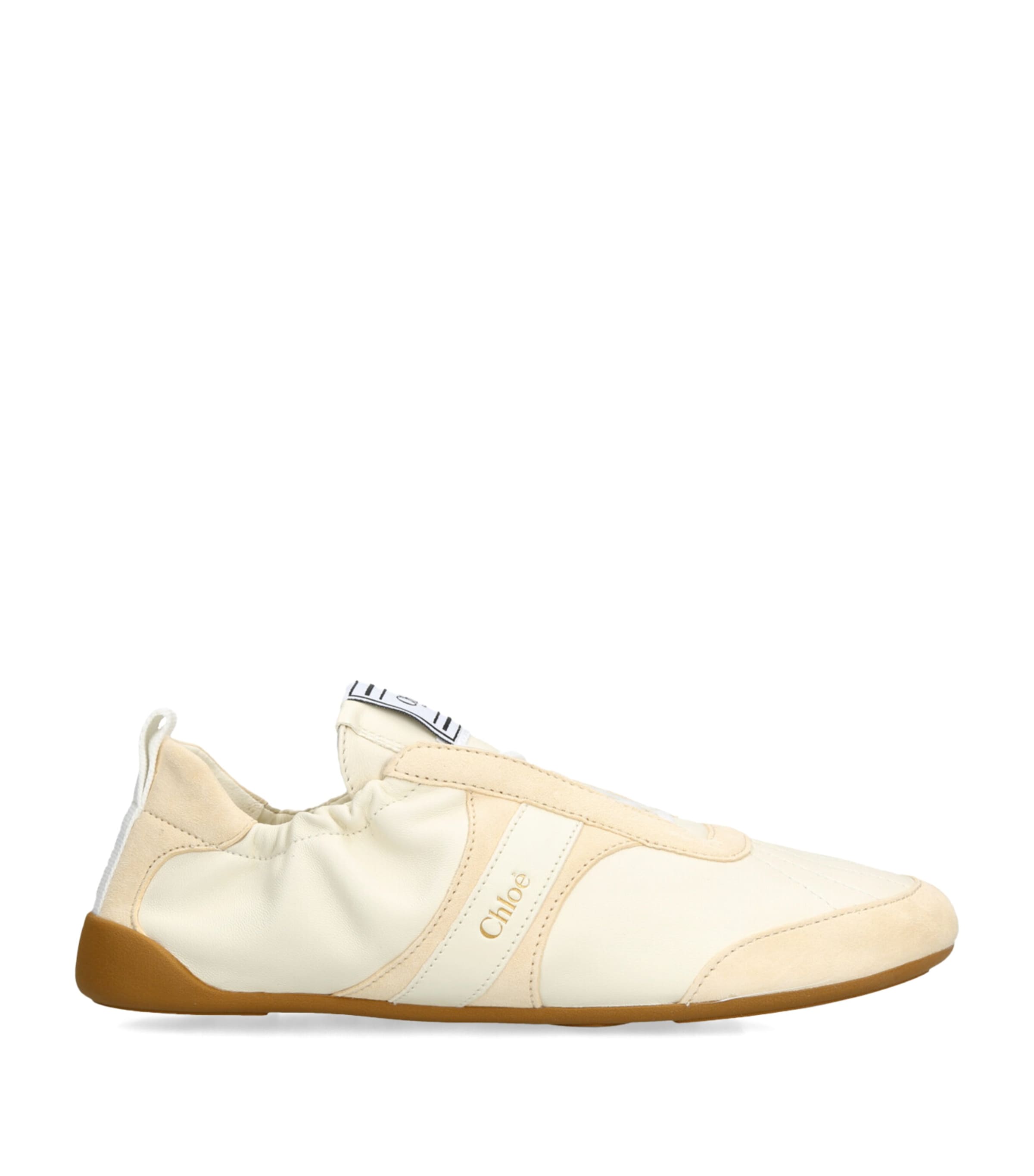 Chlo&amp;eacute; Leather-Suede Kick Sneakers