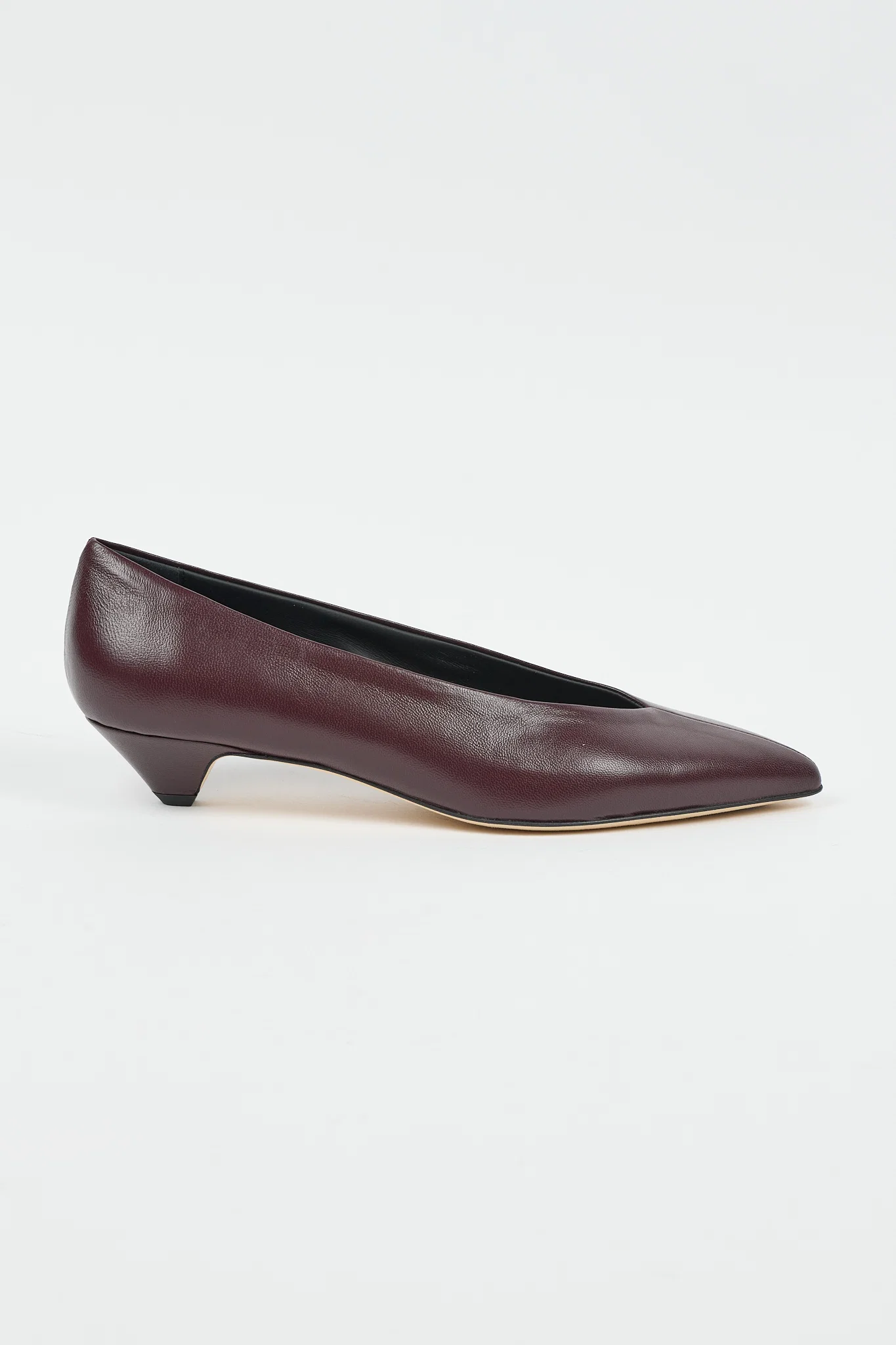 burgundy kitten heels