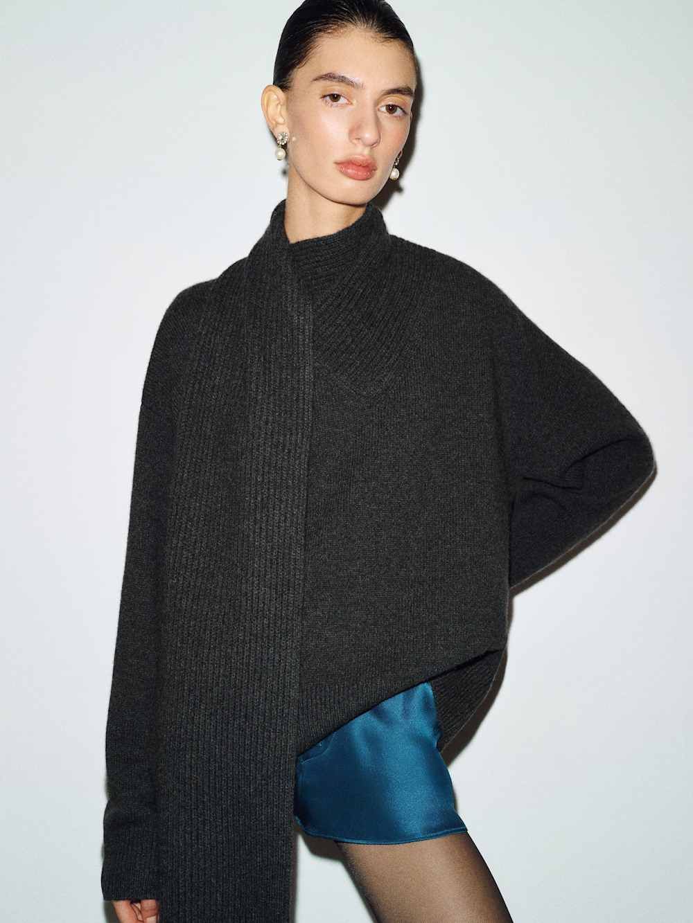 Sophia Cashmere Scarf Sweater