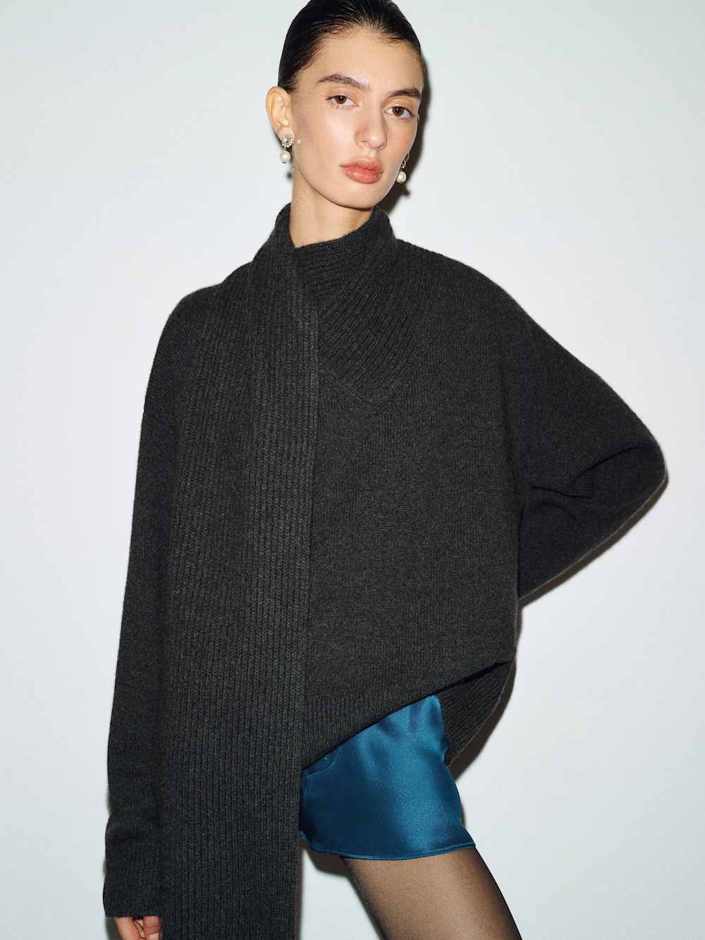 Sophia Cashmere Scarf Sweater