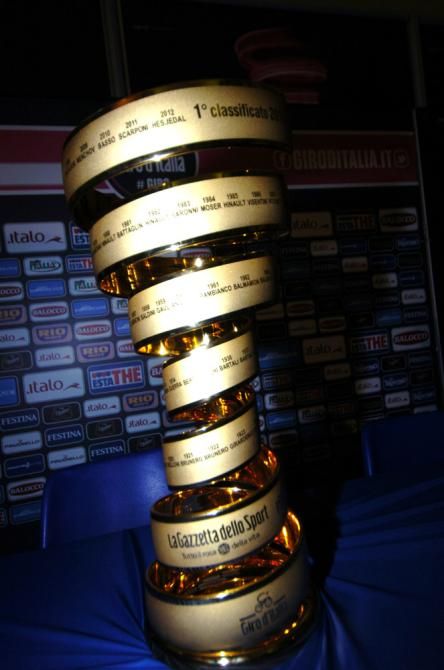 The striking Giro d'Italia trophy