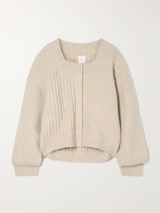 Recycled Ribbed-Knit Cardigan