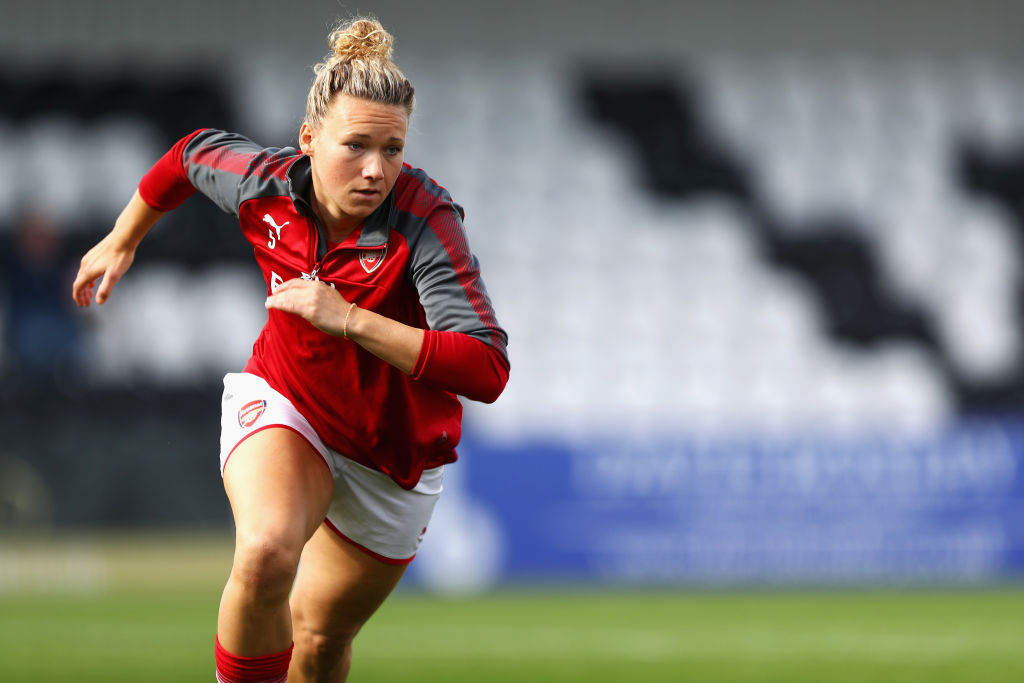 Josie Henning playing for Arsenal