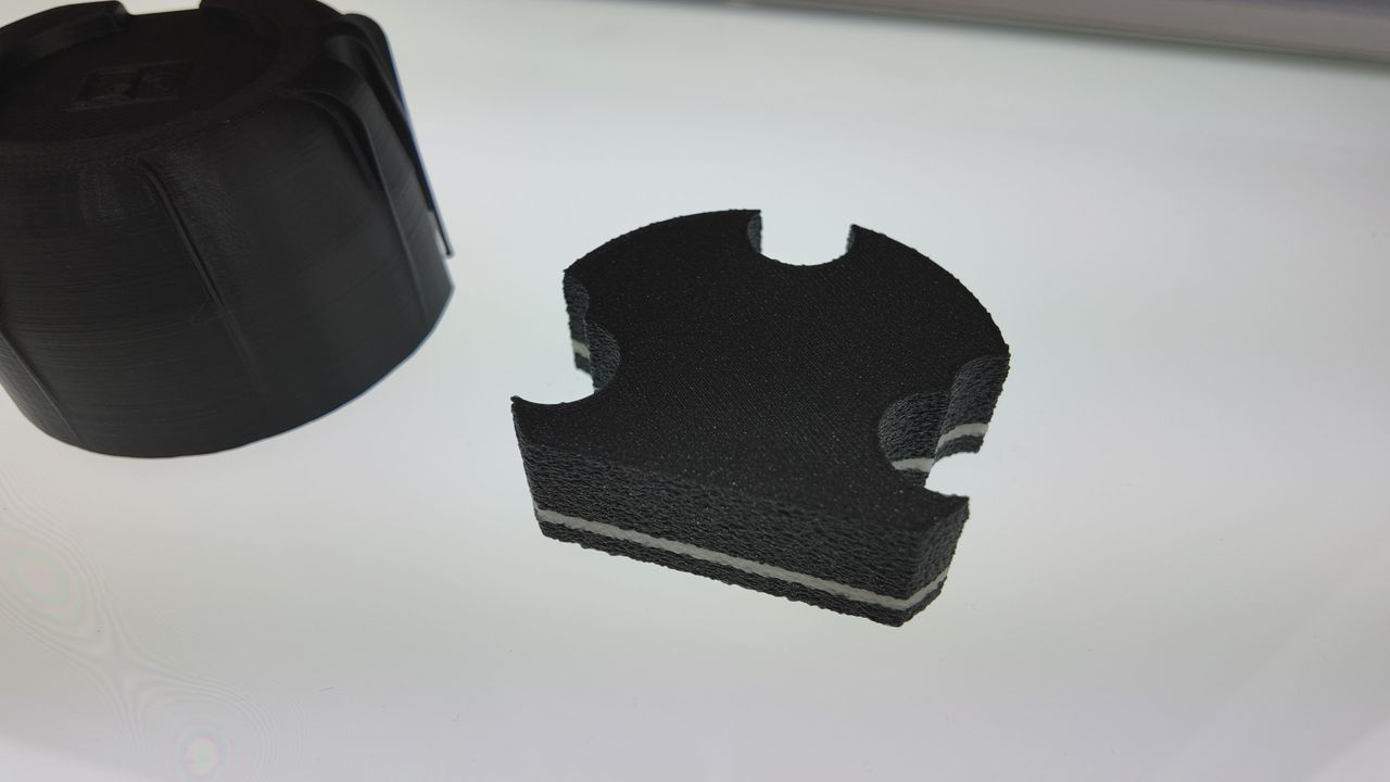 A photo of Noctua's collaboration with Asetek, an AIO liquid cooler, as displayed at Computex 2025
