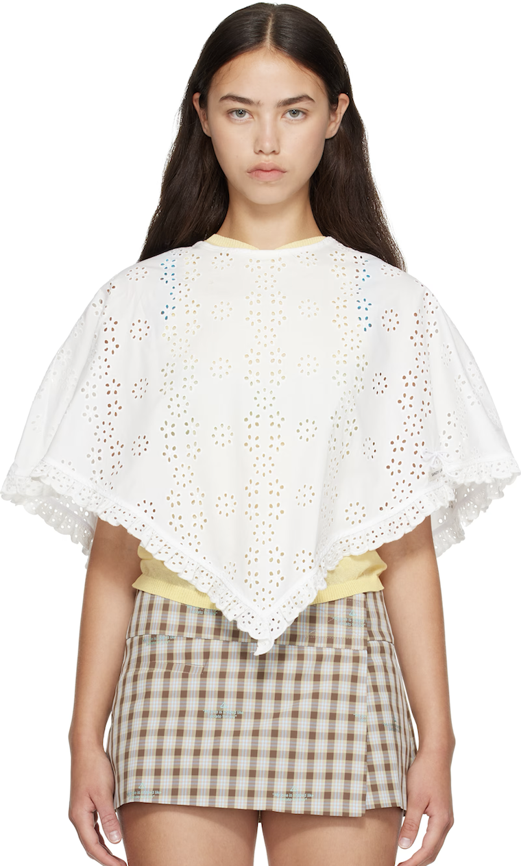 Sandy Liang, White Soba Cape