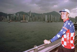 Norm Alvis of the United States looks on before the 1995 Kent Tour of China in Hong Kong.