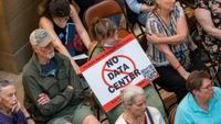 St. Paul, Minnesota, State capitol, Data Center Moratorium Now rally. 
