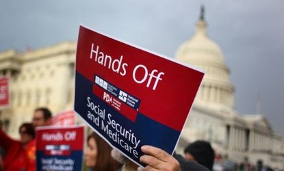 Demonstrators in D.C. call on the congressional super committee to preserve Social Security benefits: