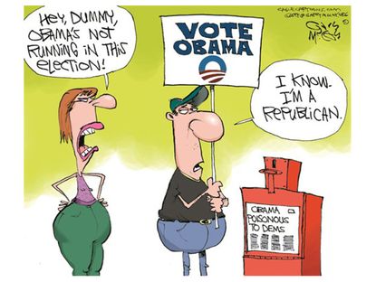 Obama cartoon GOP Democrats midterm election