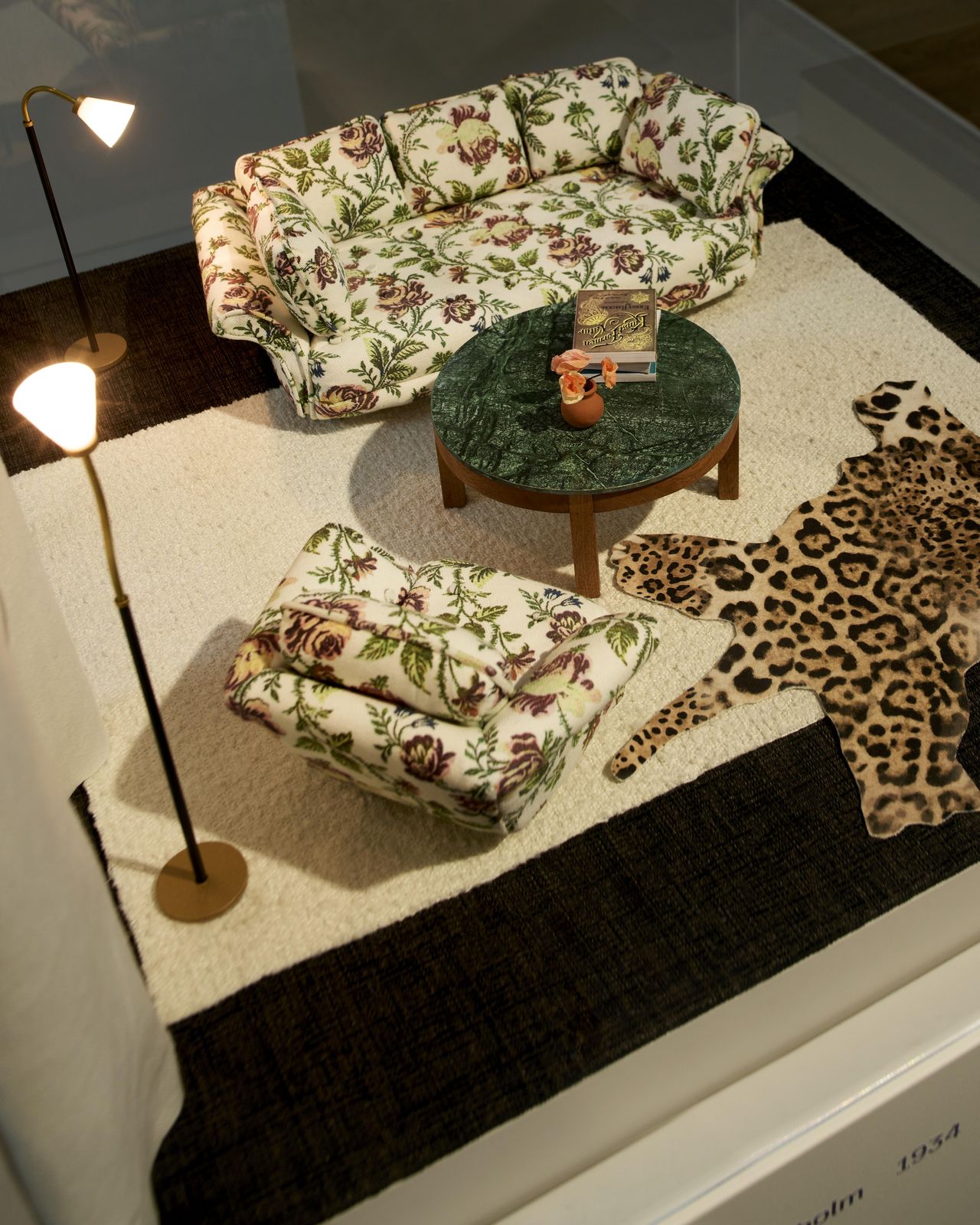 Miniature midcentury modern interior room set