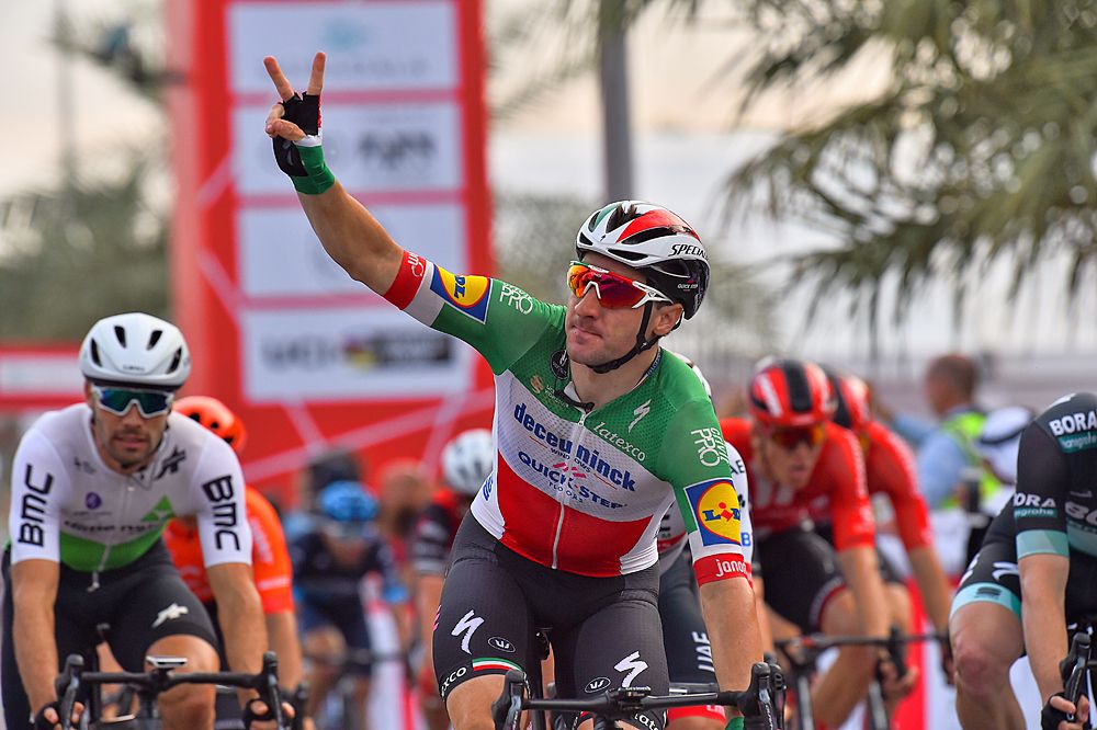 Elia Viviani (Deceuninck-QuickStep) wins stage 5 at UAE Tour