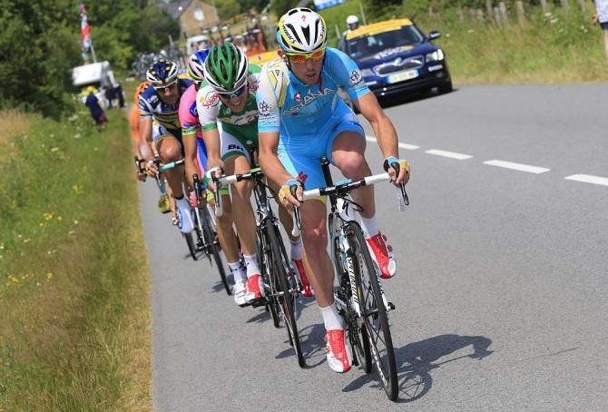 Francesco Gavazzi (Astana) sets the pace