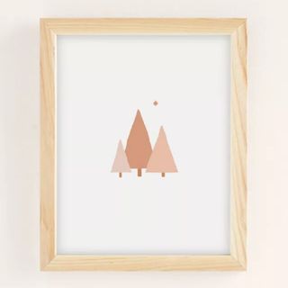 Pink Christmas trees print framed from Urban Outfitters