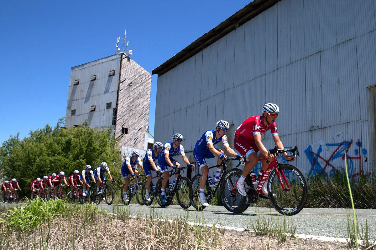 Katusha and QuickStep did the lions share of pace making