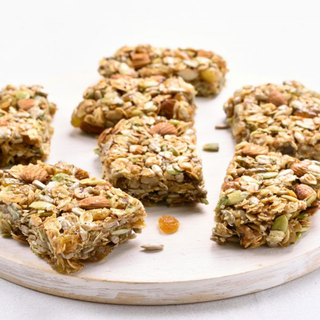 crunchy carrot and seed flapjack