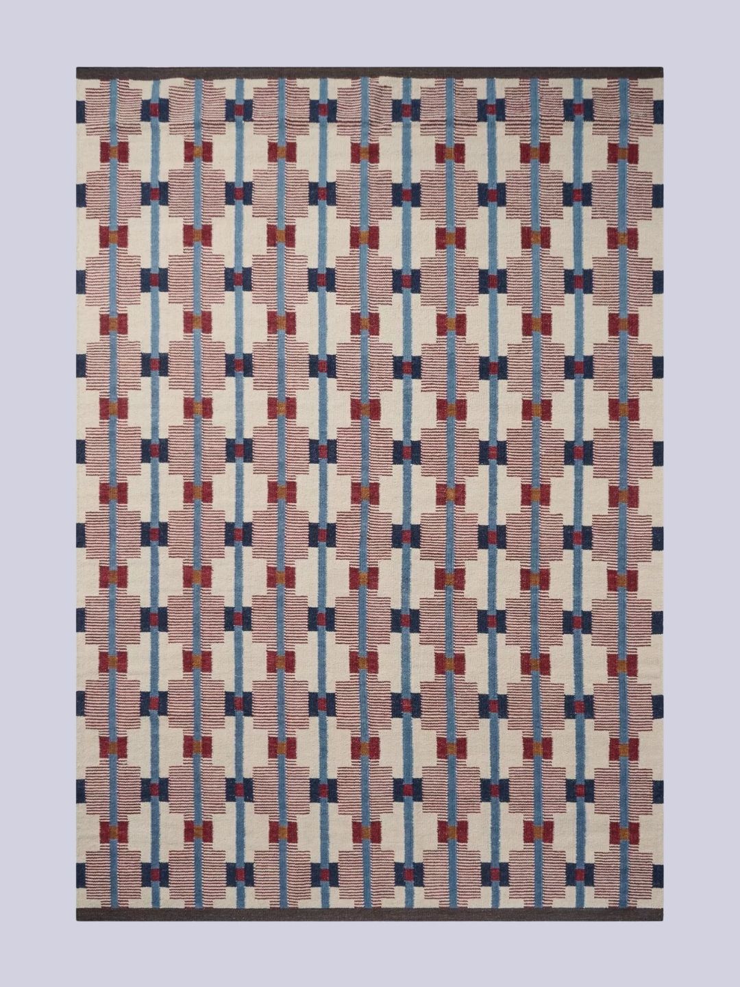 John Lewis, Calado Geometric Wool Rich Rug in Burnt Umber