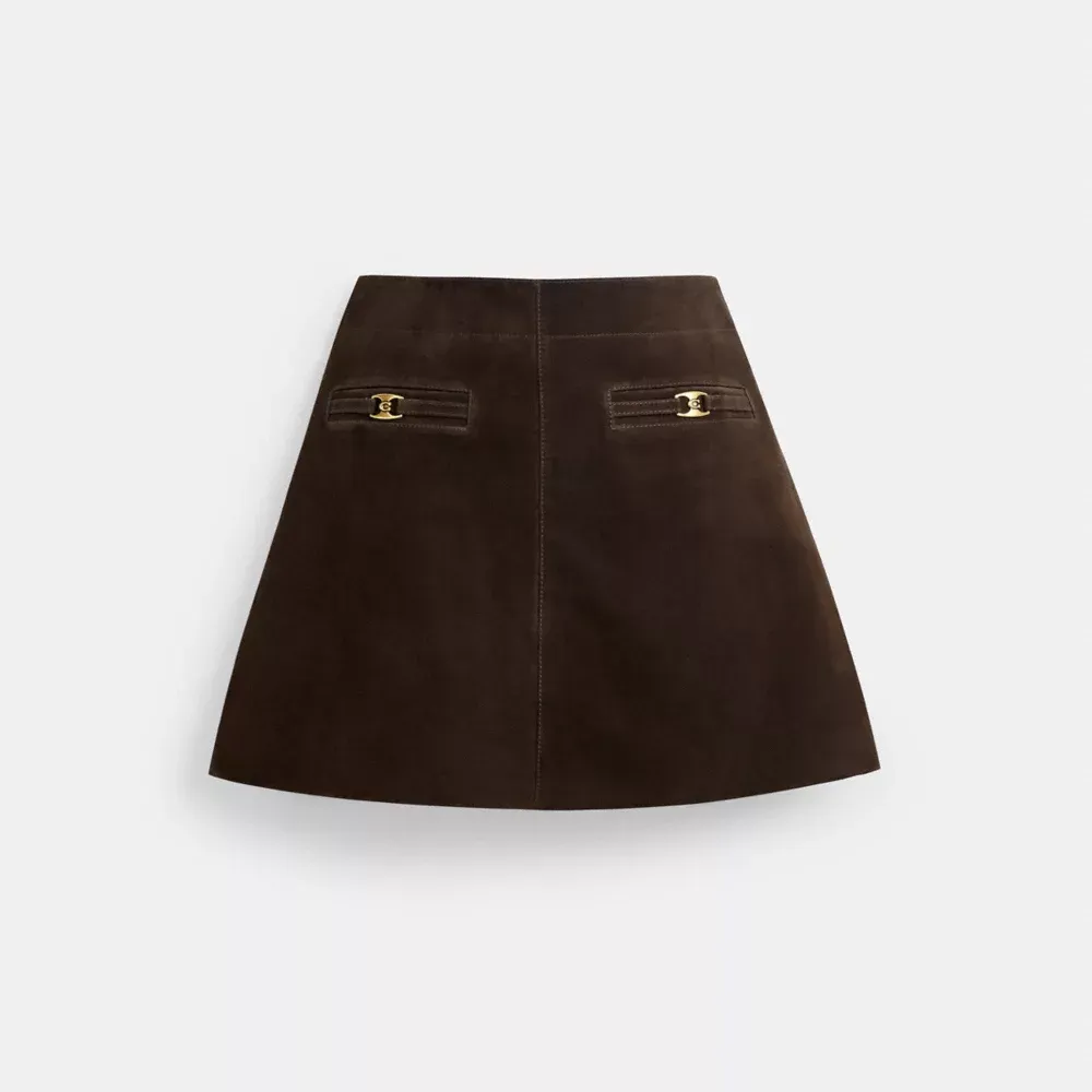 Heritage C Suede Mini Skirt