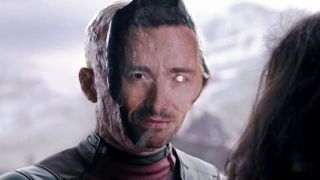 Deadpool in a Hugh Jackman mask