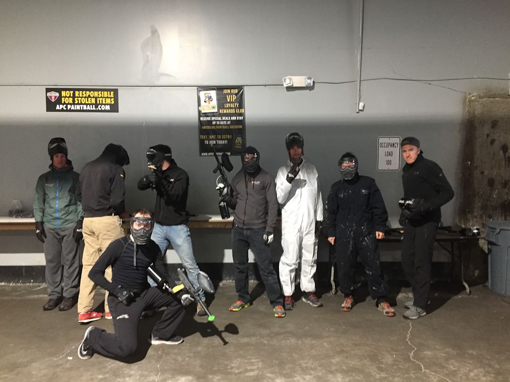 Paint ball was also on the menu during Rally's winter camp in Colorado