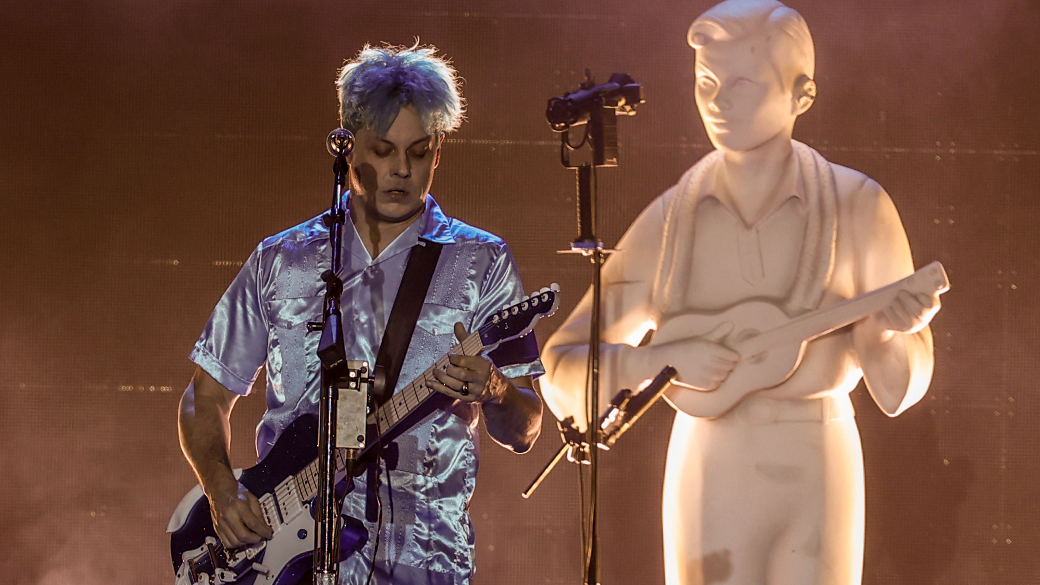 MADRID, SPAIN - JULY 10: The musician Jack White during a concert at the Mad Cool 2022 Festival, in Valdebebas, on July 10, 2022, in Madrid