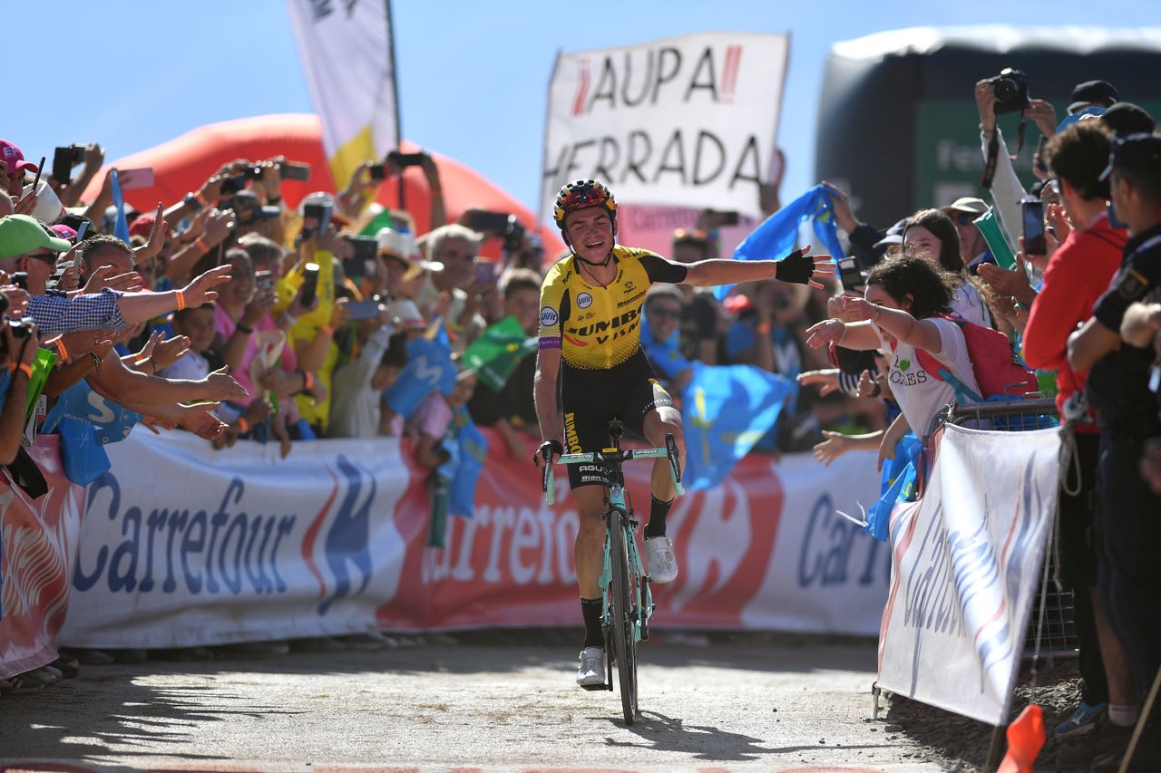 Sepp Kuss (Jumbo-Visma) wins stage 15 at the Vuelta a Espana