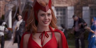 Wanda in her Scarlet Witch halloween costume WandaVision