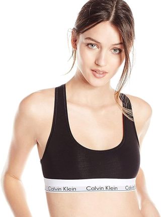 Calvin Klein, Modern Cotton Unlined Wireless Bralette in Black